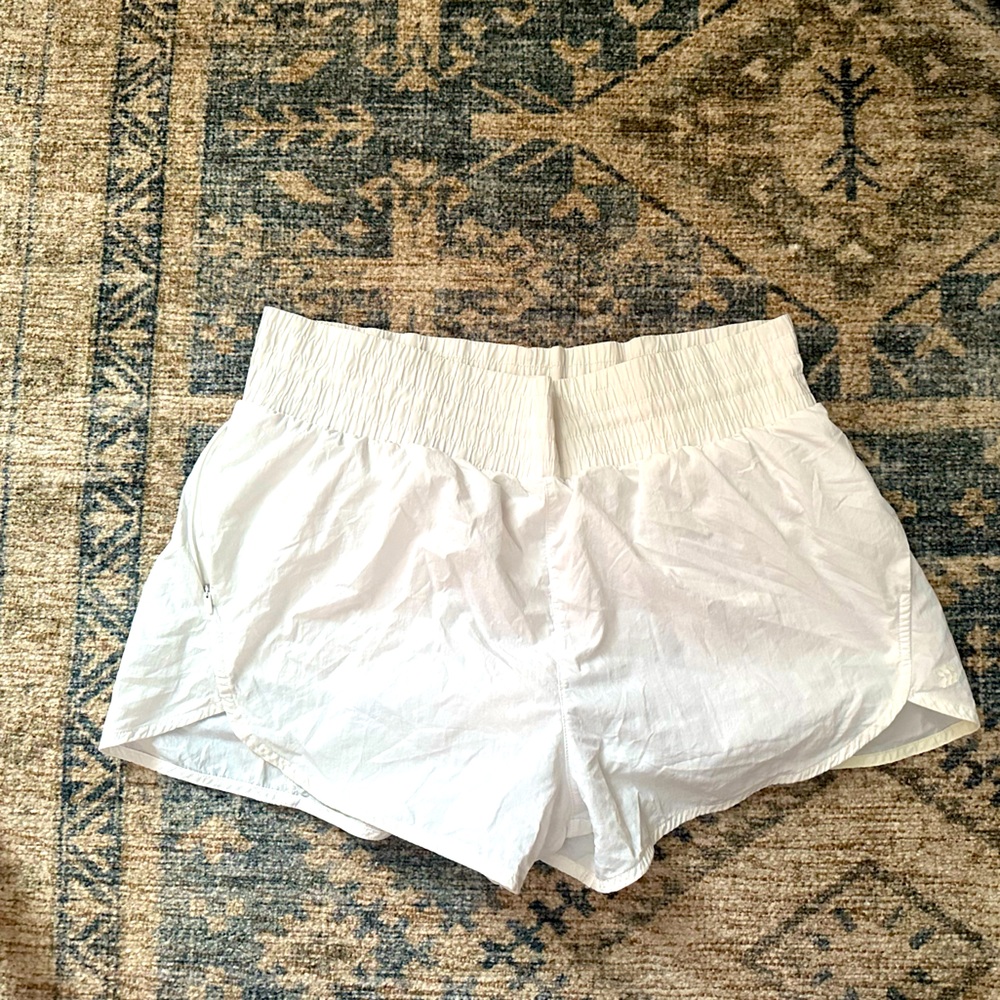 White High-Waisted Shorts